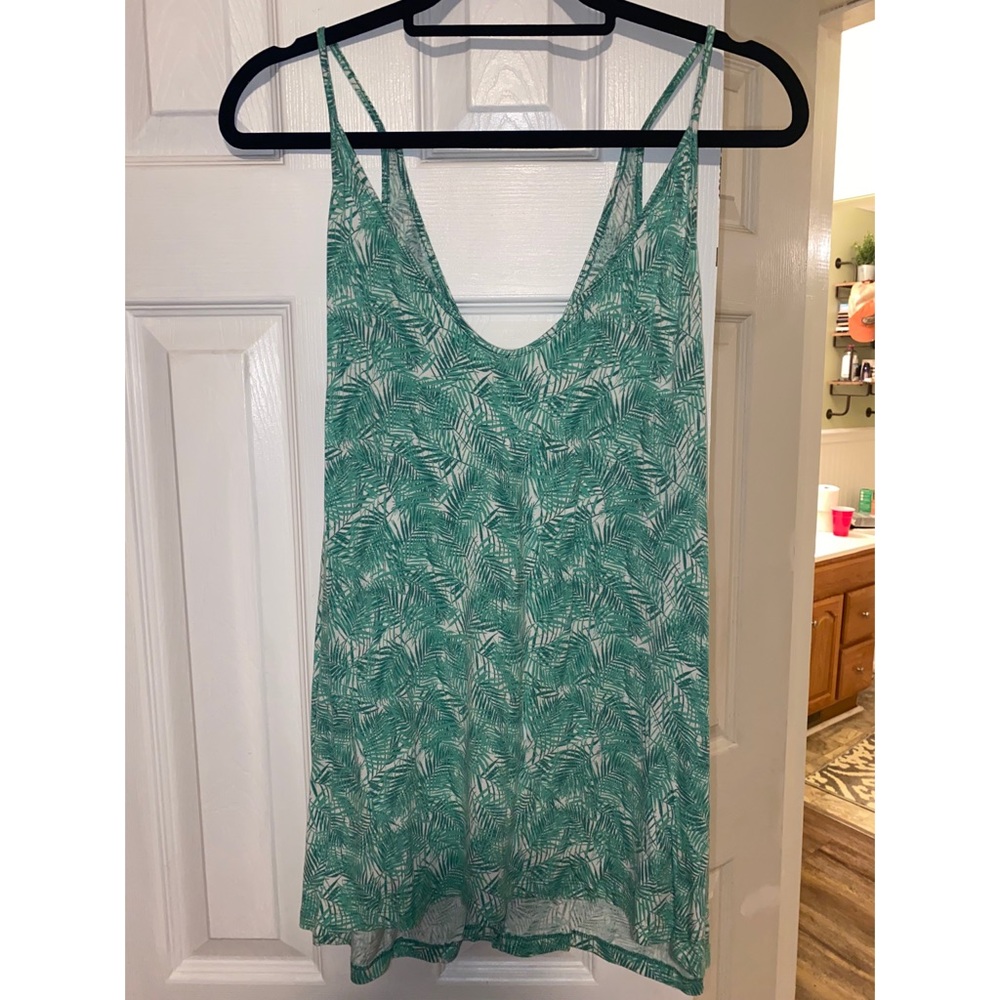 Green Palm tank top